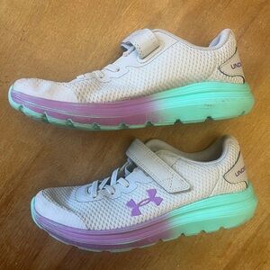 Under Armour Kids' Gray and Purple Athletic Shoes